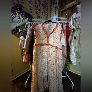 Free People Floral Maxi Dress with Slip